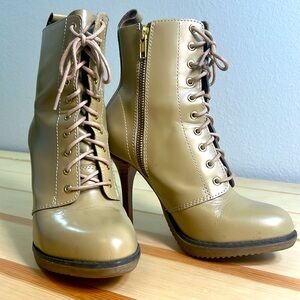 Dr. Martens lace up high heel boots, size 7